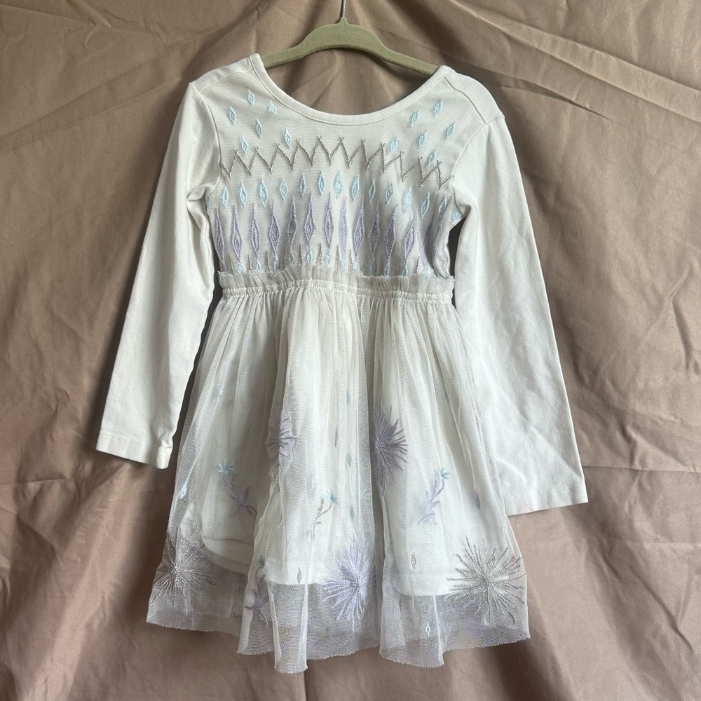 Disney Frozen Long Sleeve Dress with Embroidered Details